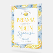 Blue Lemon Main Squeeze Acryl Welkomstbord Acryl Bord (Hoek)