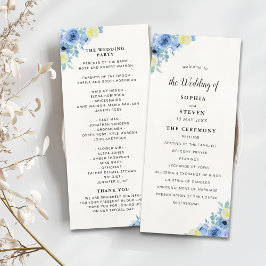 Blue Lemon Mediterranean Ceremony Programmakaart