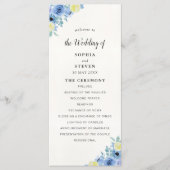 Blue Lemon Mediterranean Ceremony Programmakaart (Voorkant)