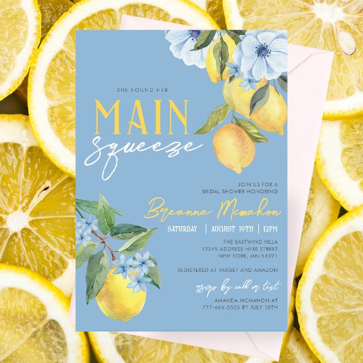 Blue Lemon vond haar Main Squeeze Bruidsdouche Kaart