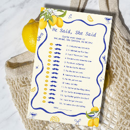 Blue Lemon Vrijgezellenfeest, zei hij dat ze een s