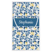 Blue Lemon Watercolor Monogram Small Klein Cadeauzakje (Achterkant)