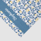 Blue Lemon Watercolor Tissuepapier (Detail)