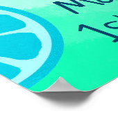 Blue Lemonade Summer Boy Birthday Welcome Poster (Hoek)