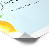 Blue Lemons baby shower Favors Poster (Hoek)
