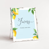 Blue Lemons baby shower Favors Poster