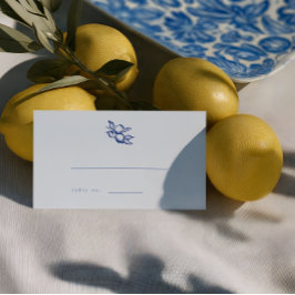 Blue Lemons Doodle Wedding Escort Cards Plaatskaartje