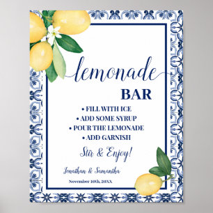 Blue Lemons Mediterranean Lemonade Bar  Poster