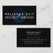 Blue Lens, beveiligingsservice Visitekaartje (Voorkant / Achterkant)