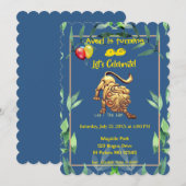 Blue Leo (23 juli - 22 aug) - jarig Kaart (Voorkant / Achterkant)