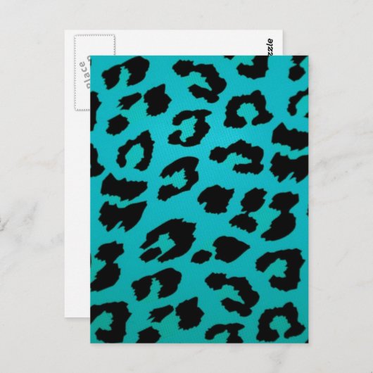 BLUE LEOPARD BRIEFKAART (Voorkant / Achterkant)