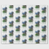 Blue Leopard Catahoula in Waterverf Cadeaupapier (Vlak)