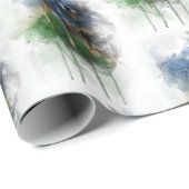 Blue Leopard Catahoula in Waterverf Cadeaupapier (Rol Hoek)