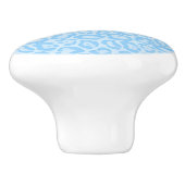 Blue Leopard Cheetah Animal Print Safari Keramische Knop (Zijkant)