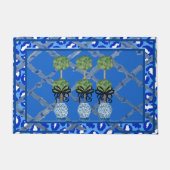 Blue Leopard Chinoiserie Ginger Jar Doormat Rug Deurmat (Voorkant)