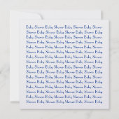 Blue Leopard Confetti Boy Baby shower Kaart (Achterkant)