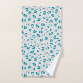Blue Leopard Pattern Bad Handdoek (Handdoek)