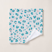 Blue Leopard Pattern Bad Handdoek (Wasdoekje)