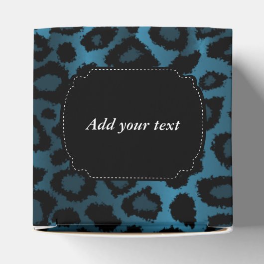 Blue Leopard Pattern Bedankdoosjes (Bovenkant)