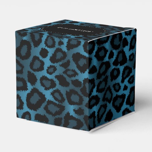 Blue Leopard Pattern Bedankdoosjes (Achterkant)