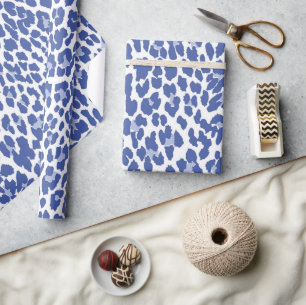 Blue Leopard Pattern Cadeaupapier