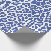 Blue Leopard Pattern Cadeaupapier (Hoek)