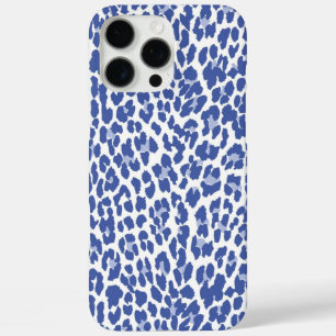 Blue Leopard Pattern iPhone 16 Pro Max Hoesje