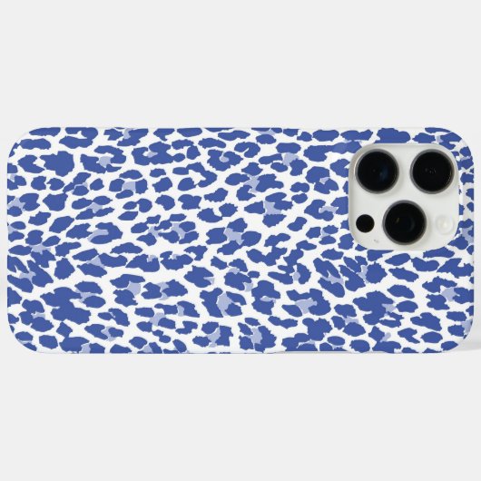 Blue Leopard Pattern Case-Mate iPhone Case (Achterkant (horizontaal))
