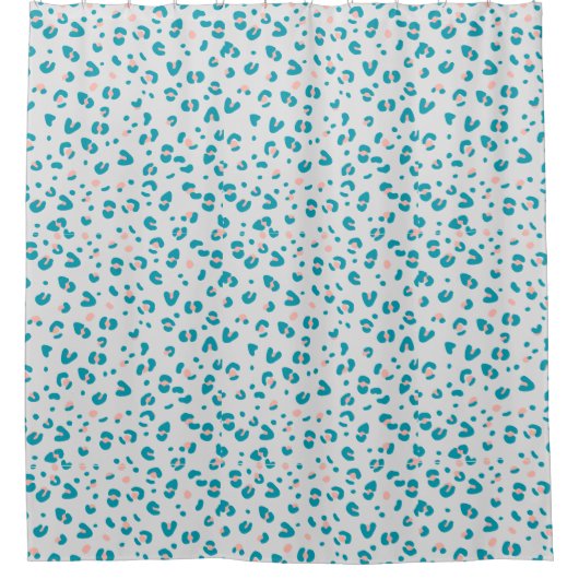 Blue Leopard Pattern Douchegordijn (Voorkant)