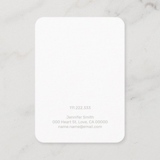 Blue Leopard Pattern Handmade Jewelry Stud Display Visitekaartje (Achterkant)