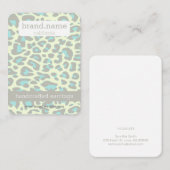 Blue Leopard Pattern Handmade Jewelry Stud Display Visitekaartje (Voorkant / Achterkant)