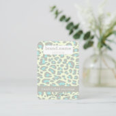 Blue Leopard Pattern Handmade Jewelry Stud Display Visitekaartje (Staand voorkant)
