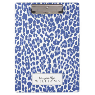 Blue Leopard Pattern Klembord
