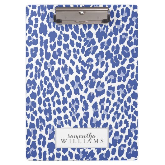 Blue Leopard Pattern Klembord (Voorkant)