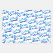 Blue Leopard Print Afstuderen Inpakpapier Vel (Voorkant 2)