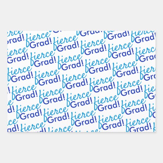 Blue Leopard Print Afstuderen Inpakpapier Vel (Voorkant 2)