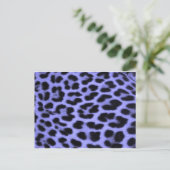 Blue Leopard print background Briefkaart (Staand voorkant)