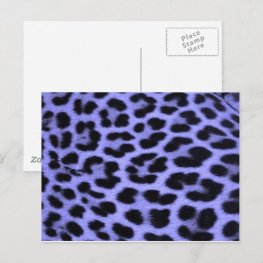 Blue Leopard print background Briefkaart (Voorkant / Achterkant)