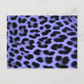 Blue Leopard print background Briefkaart