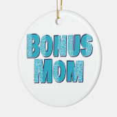 Blue Leopard Print Bonus Mam Keramisch Ornament (Links)