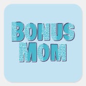 Blue Leopard Print Bonus Mam Vierkante Sticker (Voorkant)