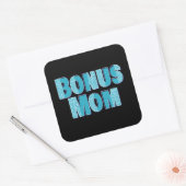 Blue Leopard Print Bonus Mam Vierkante Sticker (Envelop)