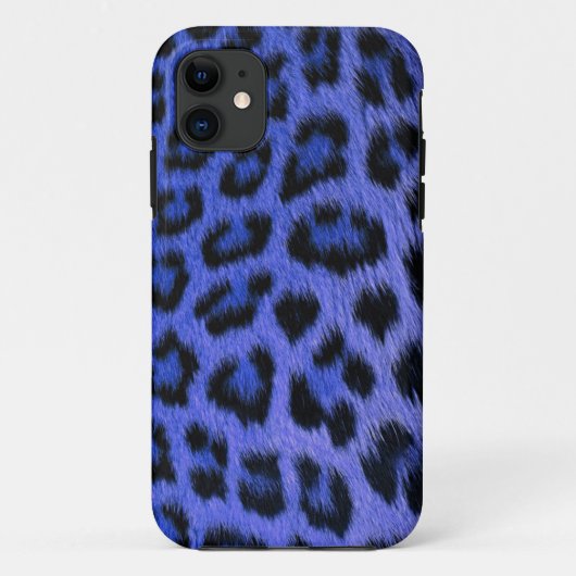 Blue Leopard Print iPhone 5 Hoesje (high res.) (Achterkant)