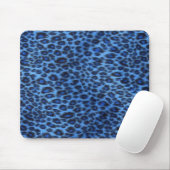 Blue Leopard Print Mousepad Muismat (Met muis)