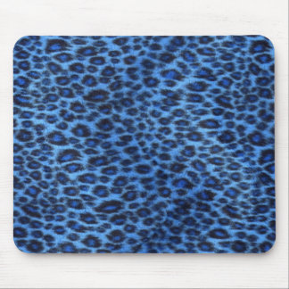 Blue Leopard Print Mousepad Muismat