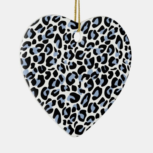 Blue Leopard Print Ornament (Rechts)