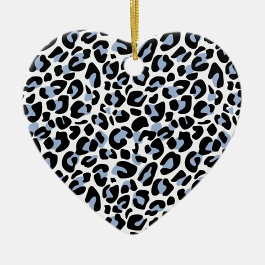 Blue Leopard Print Ornament (Voorkant)