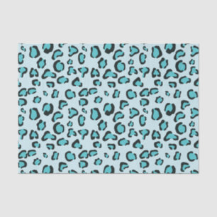Blue Leopard Print Patroon Tissuepapier