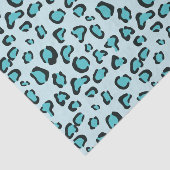 Blue Leopard Print Patroon Tissuepapier (Detail)