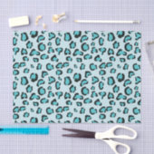 Blue Leopard Print Patroon Tissuepapier (Craft)